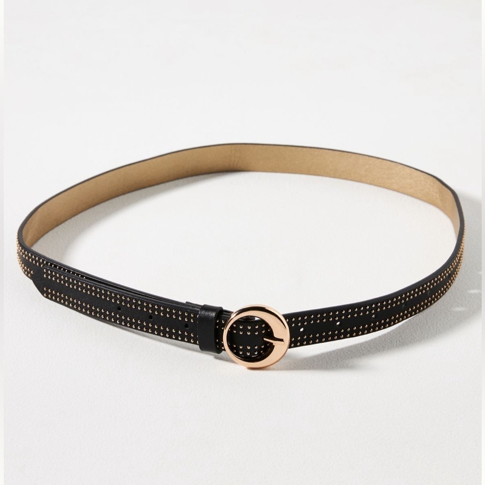 Leather Anthropologie NWT '70s Studded Belt size XS/XXS. - Picture 4 of 5